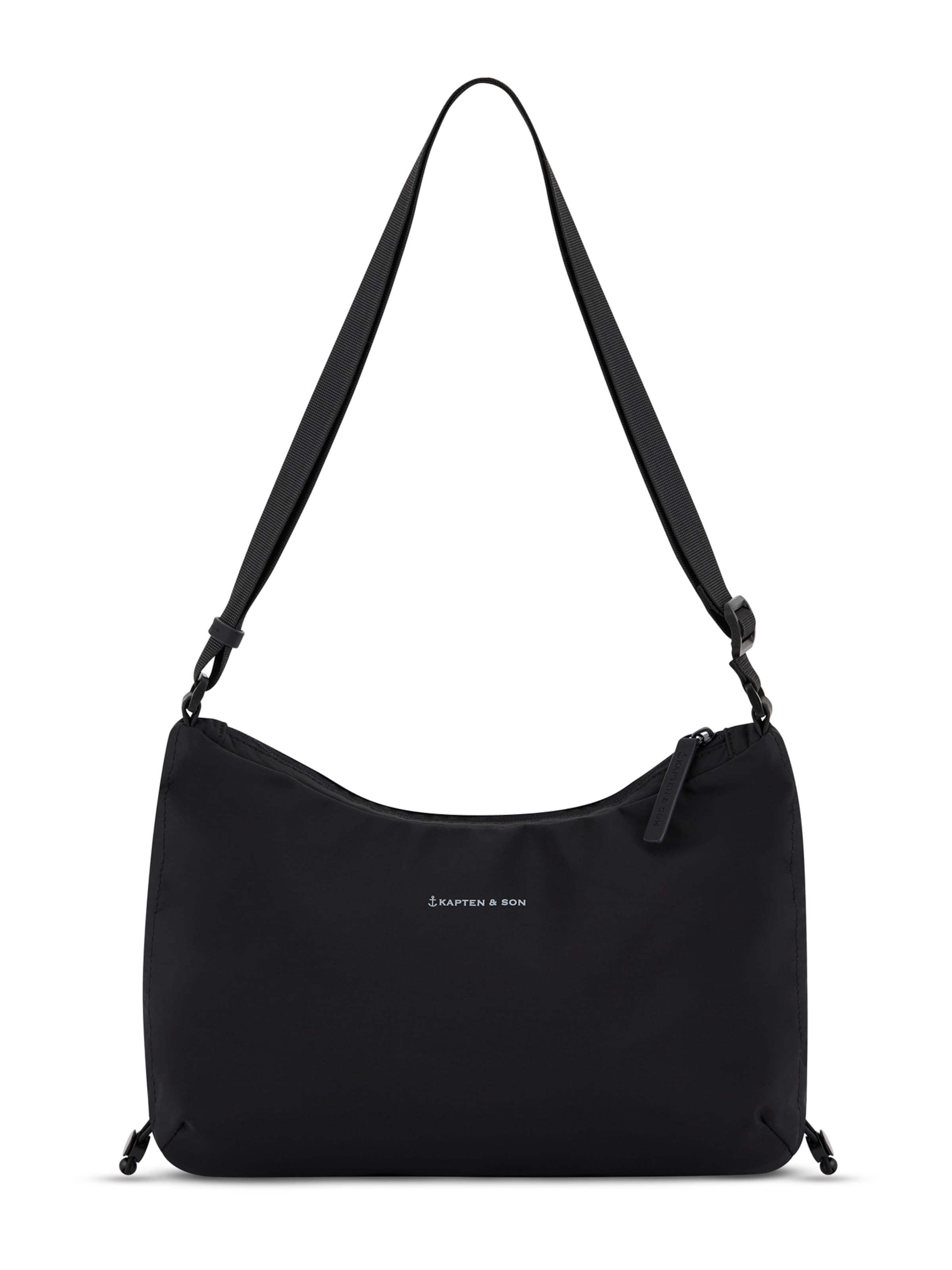 Kapten & Son Axelremsväska 'Skara Small' i svart: framsida