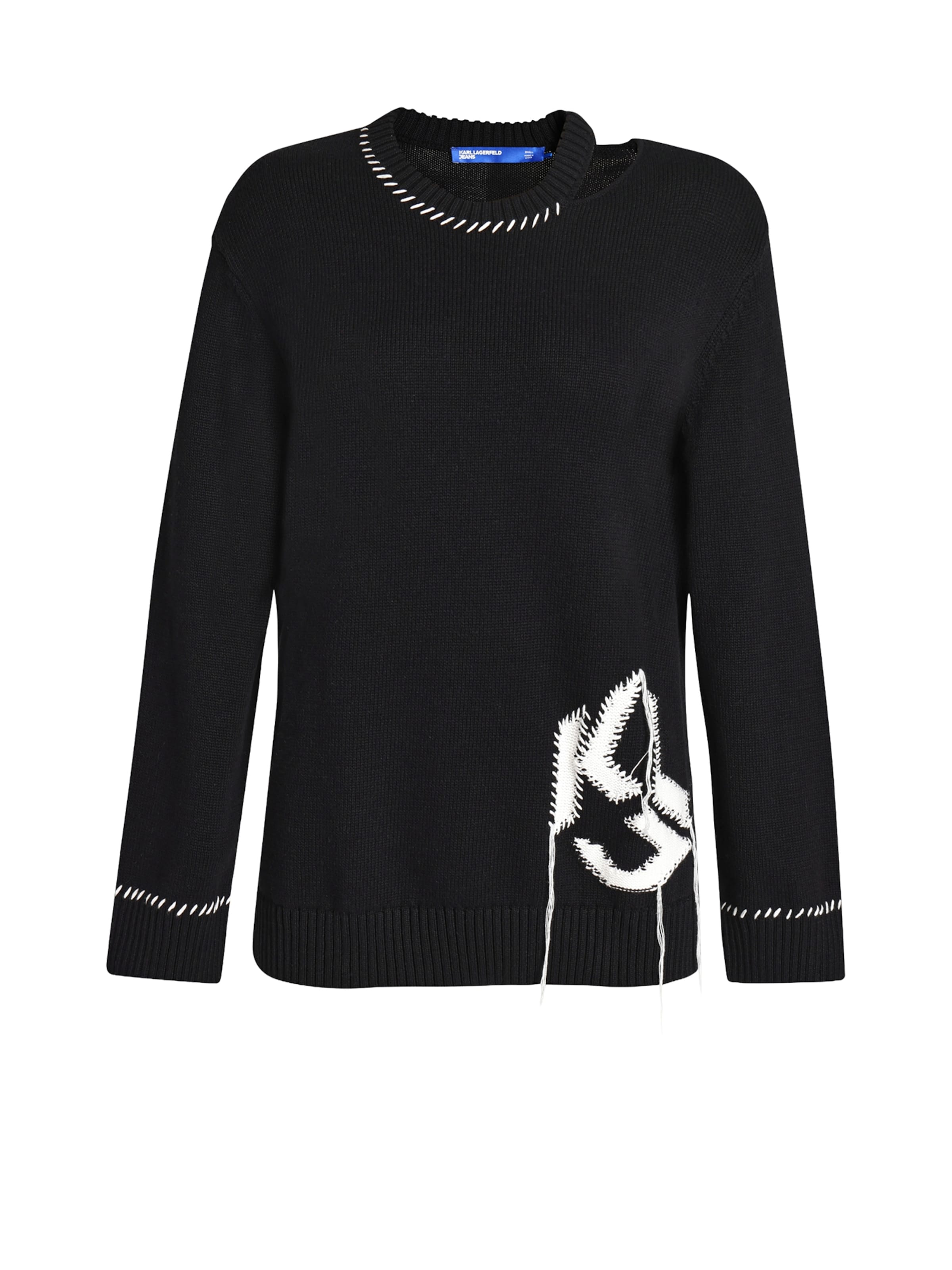 Pulover de la KARL LAGERFELD JEANS pe negru: față