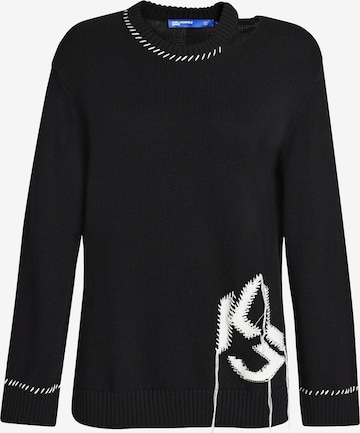 KARL LAGERFELD JEANSPulover - crna boja: prednji dio