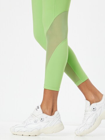 ADIDAS PERFORMANCE Skinny Workout Pants 'Essentials' in Green