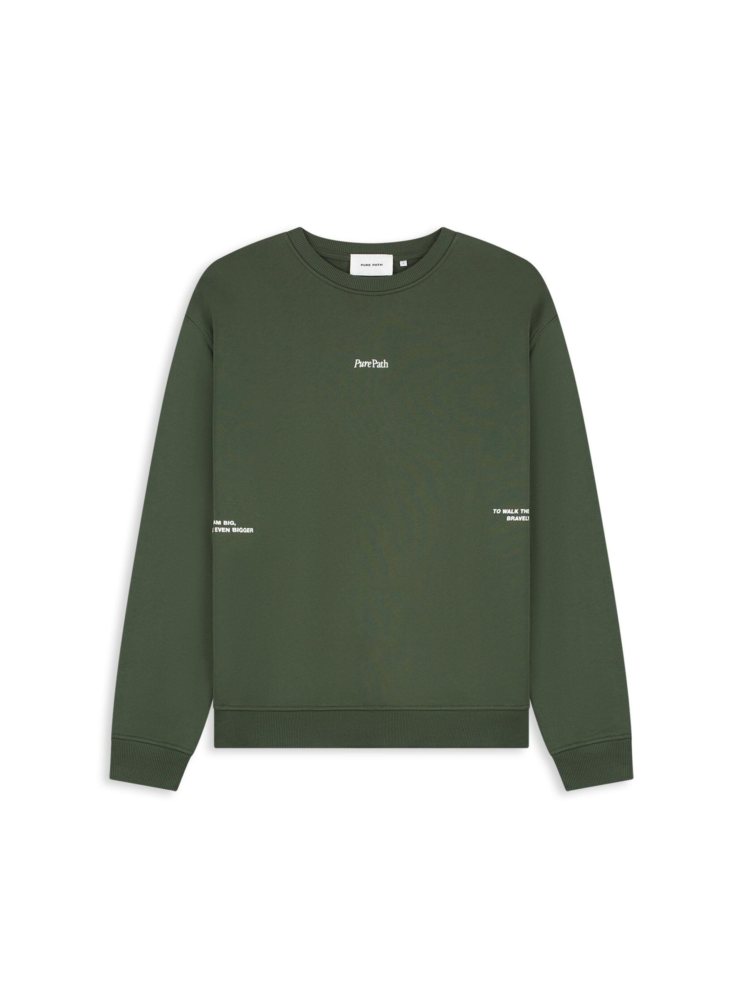 Sweat-shirt Pure Path en vert : devant
