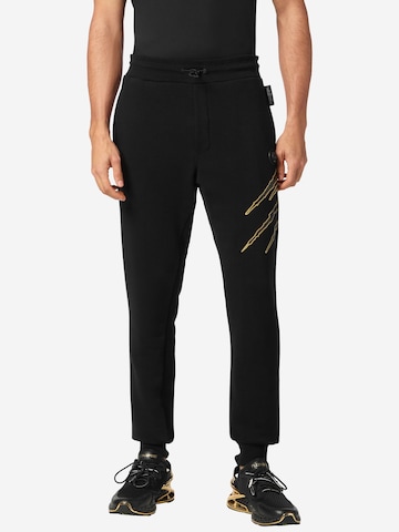 Tapered Pantaloni sportivi 'Scratch' di Plein Sport in nero: frontale