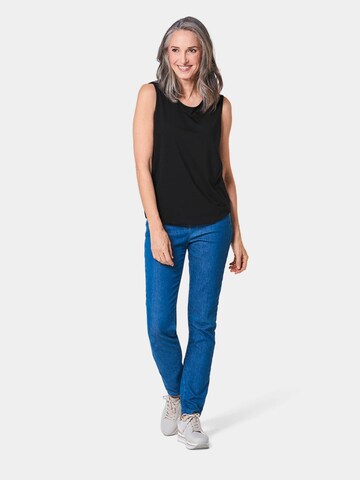 Goldner Top in Zwart