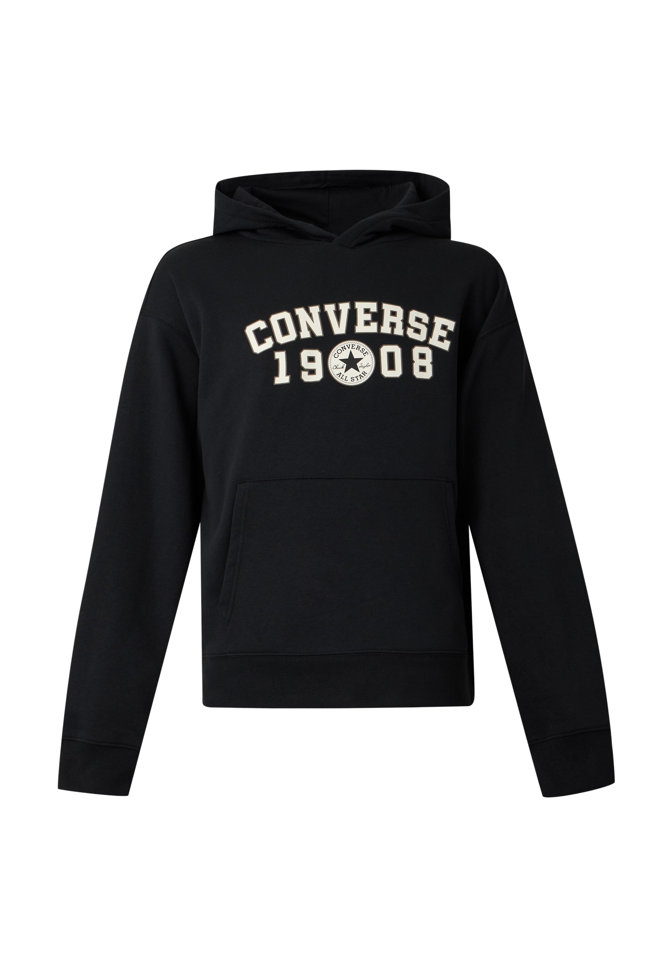 CONVERSE Mikina '1908' - Čierna: predná strana