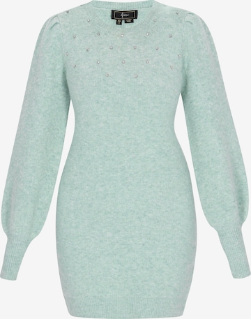Robes en maille faina en vert : devant