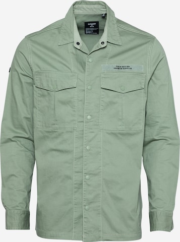 Superdry Regular fit Overhemd in Groen: voorkant