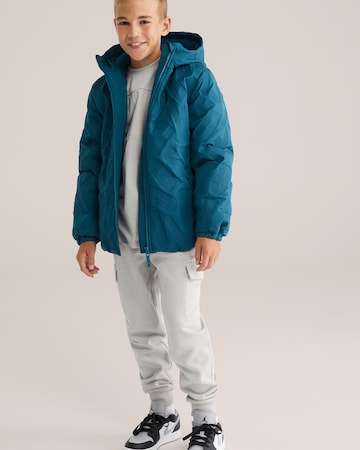 WE Fashion Přechodná bunda 'Jongens' – modrá