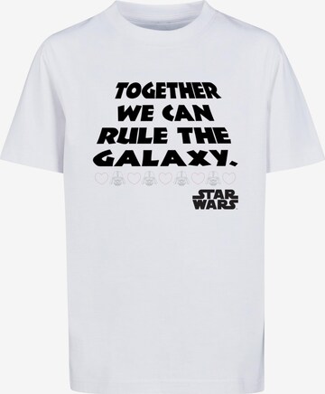 ABSOLUTE CULT Shirt 'Star Wars - Together We Can Rule The Galaxy' in Wit: voorkant