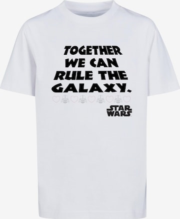 ABSOLUTE CULT Shirt 'Star Wars - Together We Can Rule The Galaxy' in White: front