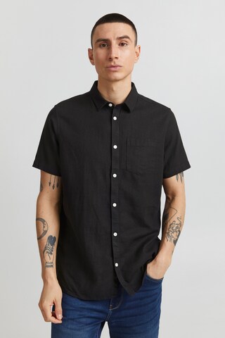 !Solid Slim fit Button Up Shirt 'Allan' in Black: front