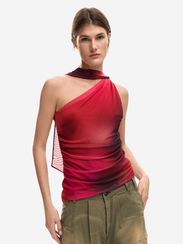 Desigual - Top en rosa: frente
