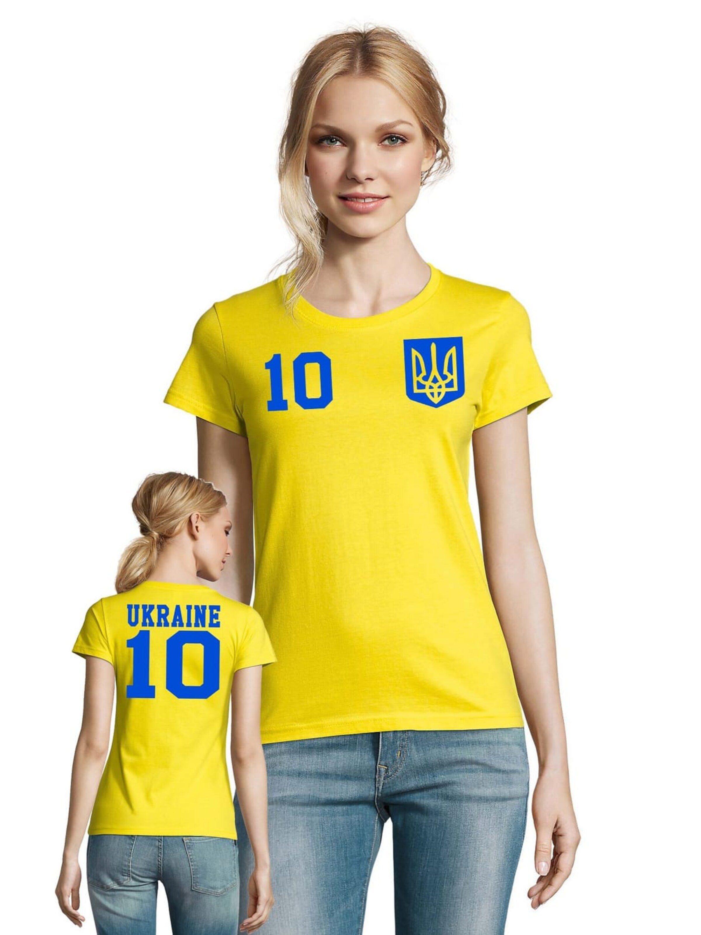 Blondie & Brownie Shirt 'Ukraine' in Mixed colors: front