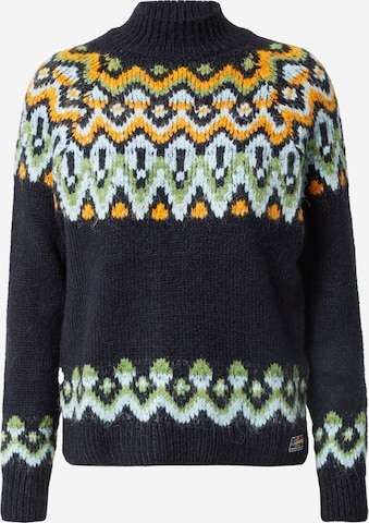Superdry Sweater 'Fair Isle' in Black: front