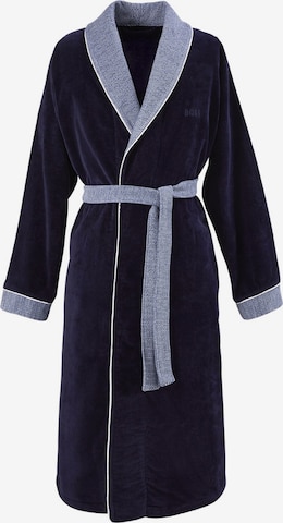 BOSS Home Long Bathrobe 'LORD' in Blue: front
