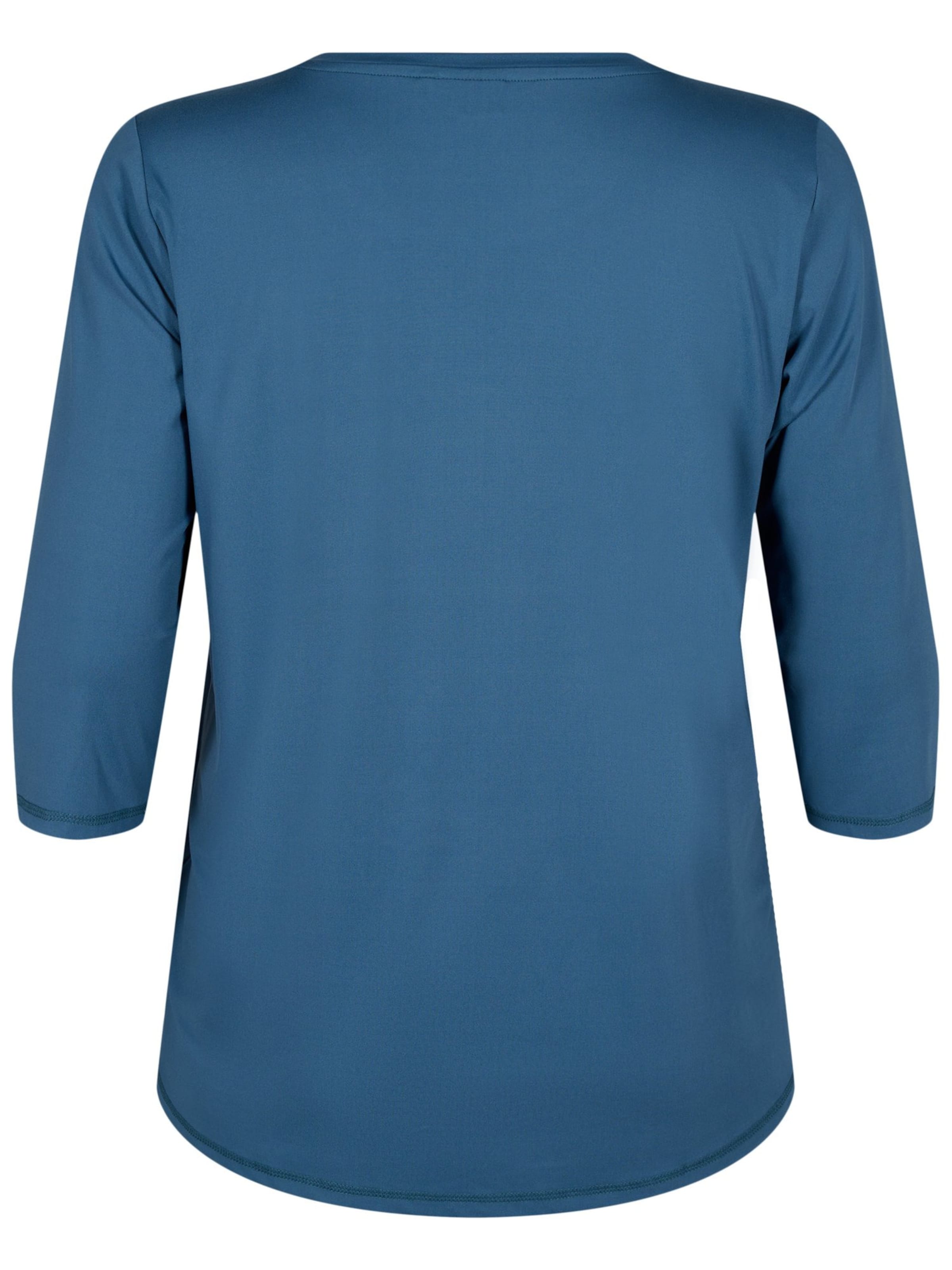 Active by Zizzi Shirt 'ABASIC ONE' in Blau