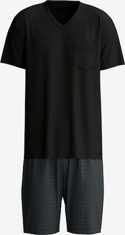 CALIDA Pyjama kurz 'Relax Streamline' in Schwarz: Vorderseite