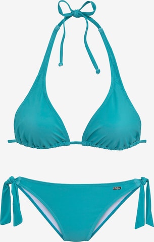 BUFFALO Trikotni nedrčki Bikini | modra barva: sprednja stran