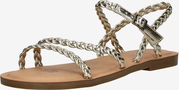 Sandales à lanières TOMS en or : devant