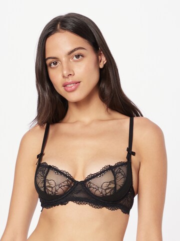 NLY by Nelly Balconette Bra in Black: front