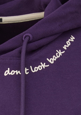 Sweat-shirt QS en violet : devant