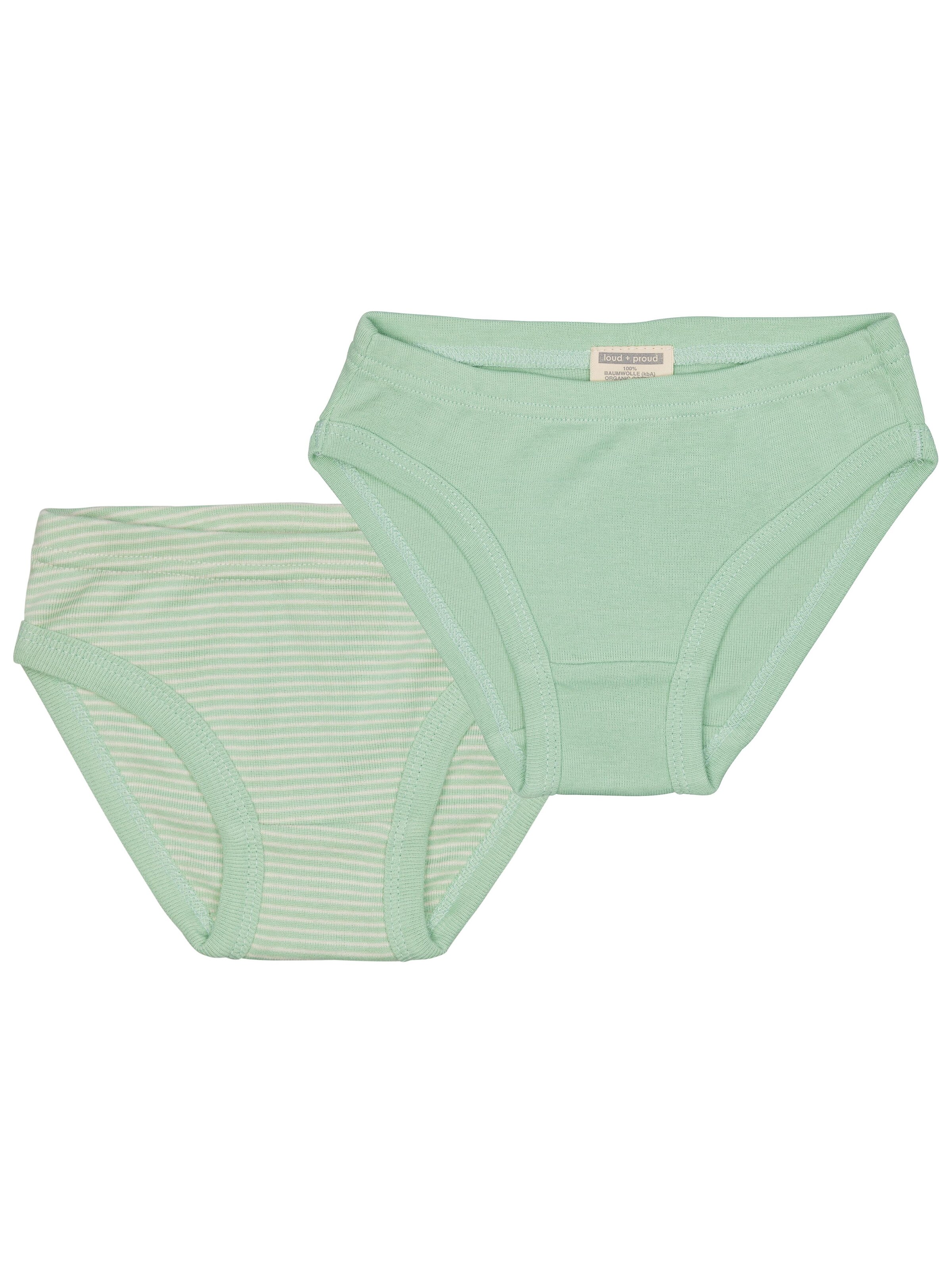 loud + proud Underpants in Green: front