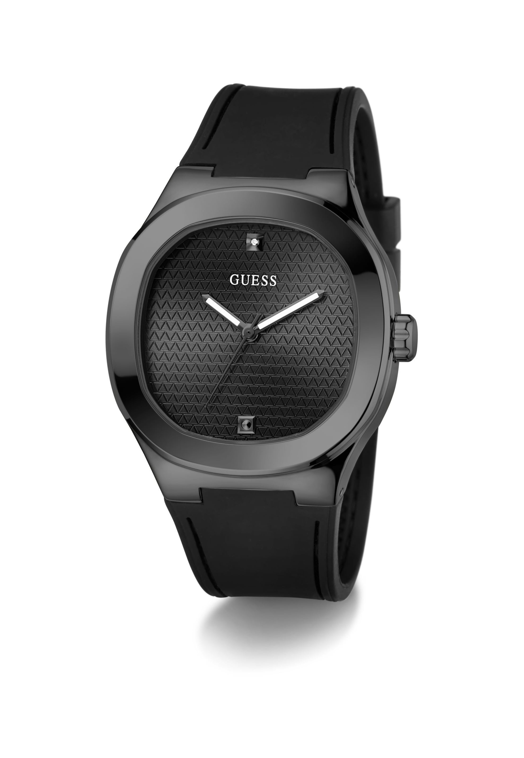 GUESS Analoguhr 'HEADLINE' in Schwarz