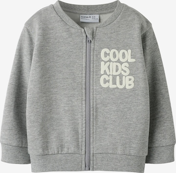 NAME IT Zip-Up Hoodie 'NMMNEIL' in Grey: front
