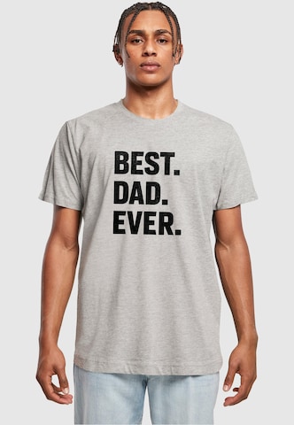 Merchcode Tričko 'Fathers Day - Best Dad Ever' - Sivá: predná strana