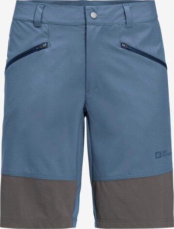 JACK WOLFSKIN Regular Athletic Pants 'HIKING ALPINE' in Blue: front