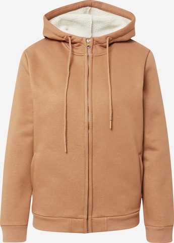 OVS Zip-Up Hoodie in Brown: front