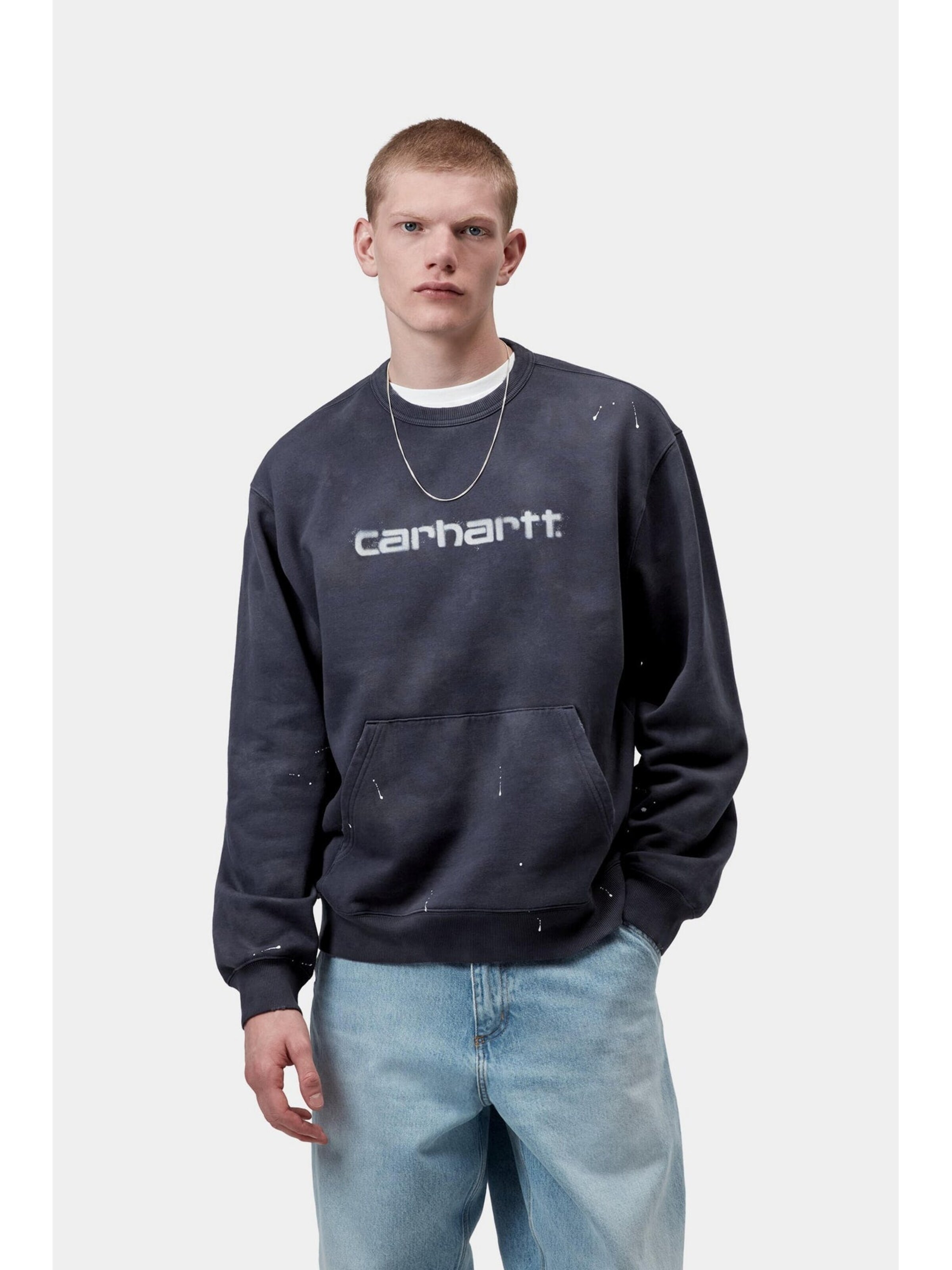 Carhartt WIP Sweatshirt 'PAINTER SWEAT DARK NAVY' in Blauw
