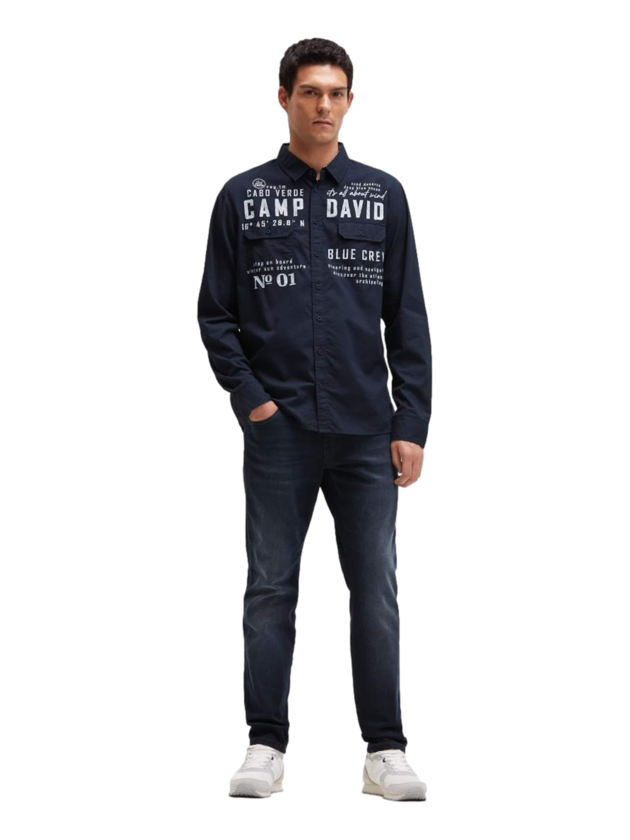 Coupe regular Chemise CAMP DAVID en bleu