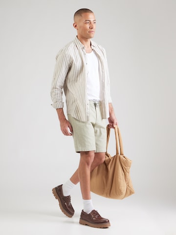 Regular Pantalon à pince bugatti en vert