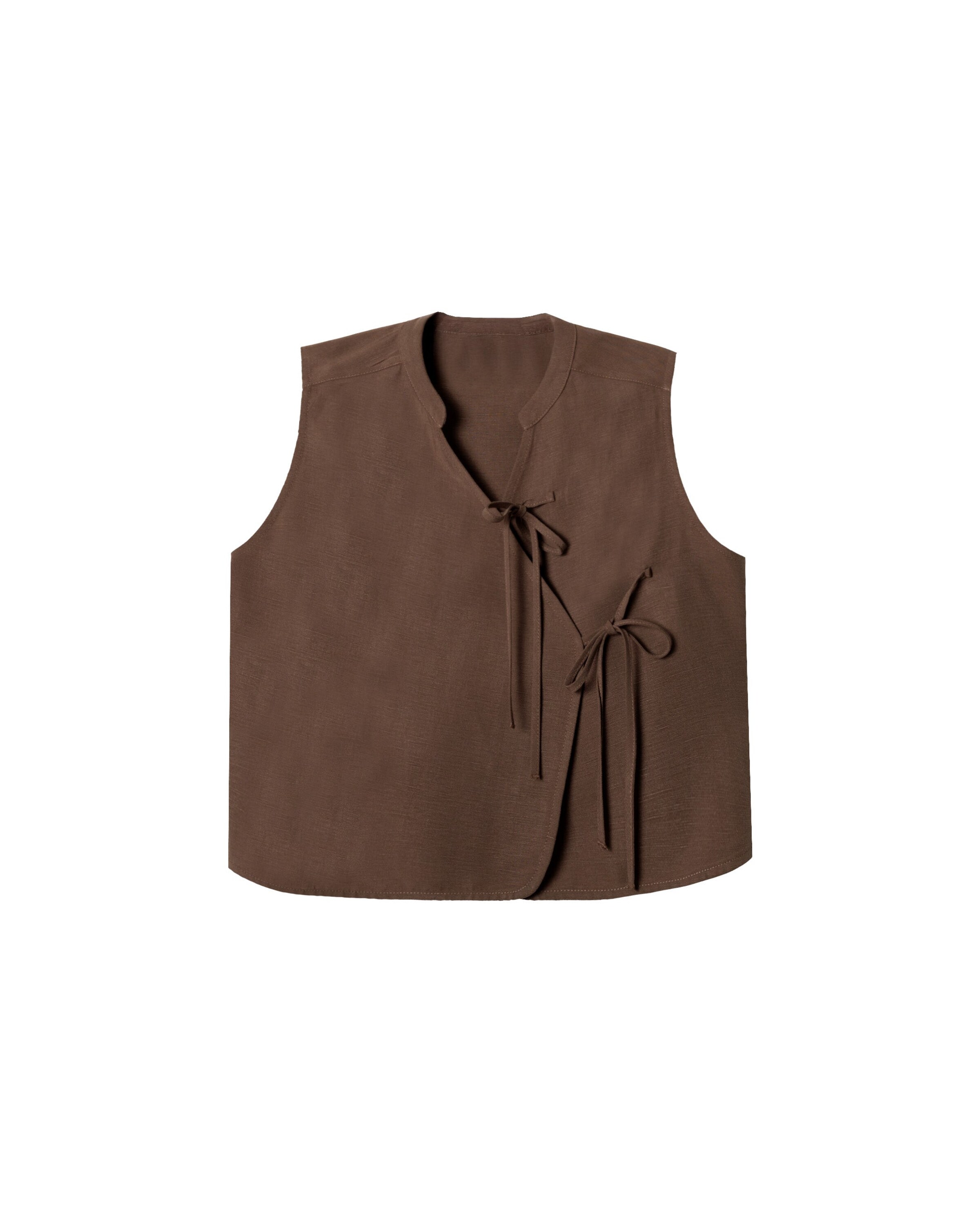 THE-ARE - Pierna ancha Blusa en marrón: frente