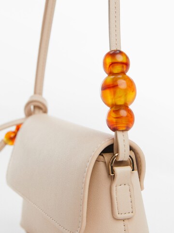 MANGO Shoulder Bag 'PACHURU' in Beige