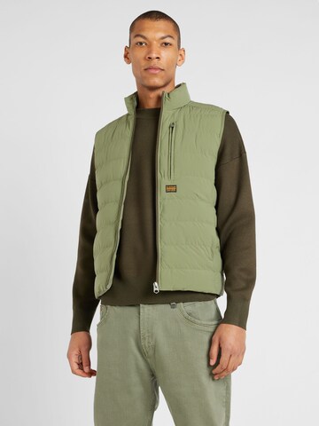 G-Star RAW Bodywarmer 'FOUNDATION' in Groen: voorkant