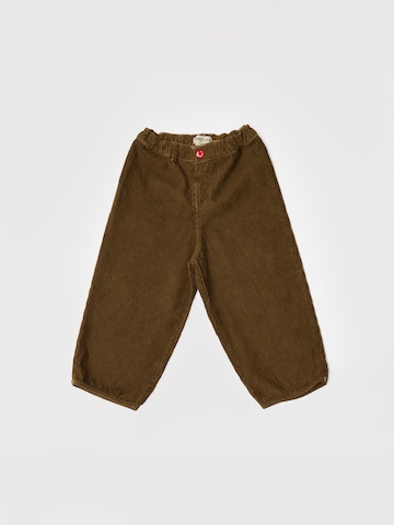 Maru + Bo Wide leg Pants 'CORDUROY BALLOON PANTS' in Brown: front