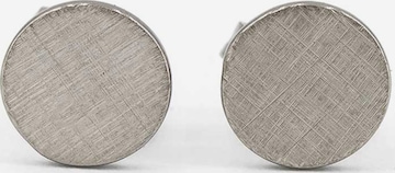 Sergio Engel Ohrringe 'Pura Ohrring 05 Minimalistischer Edelstahlstecker mit gekratzter Oberfläche' in Silber: Vorderseite