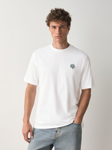 T-Shirt Next en blanc : devant