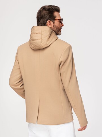 Ombre Regular Fit Businesshemd in Braun