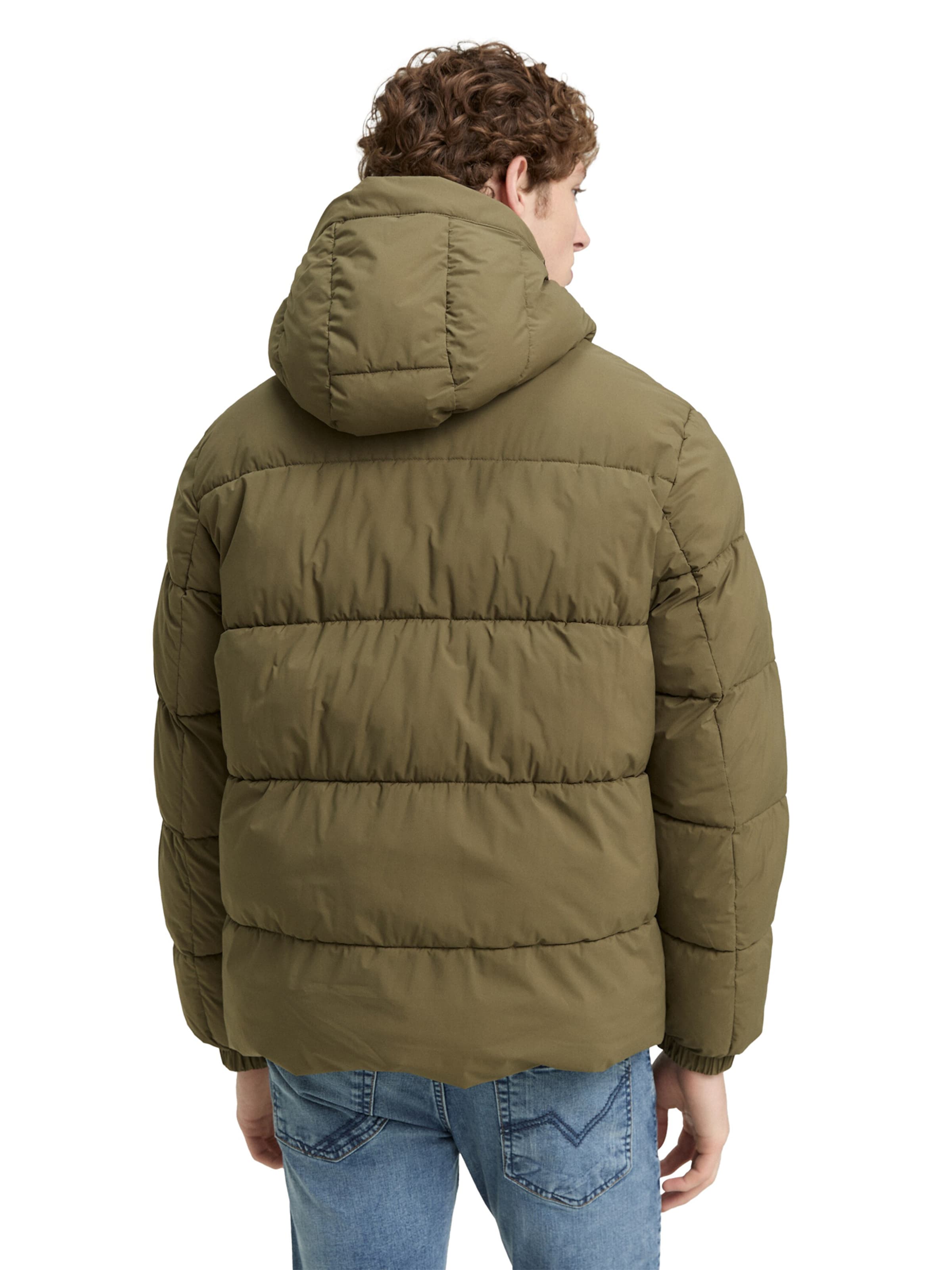 TOM TAILOR DENIM Зимняя куртка в Зеленый