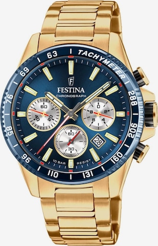 FESTINA Analogové hodinky 'Chronograph Timeless Chronograph' – modrá: přední strana