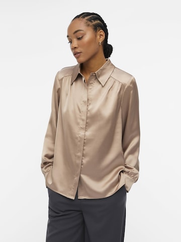 Camicia da donna di OBJECT in marrone: frontale