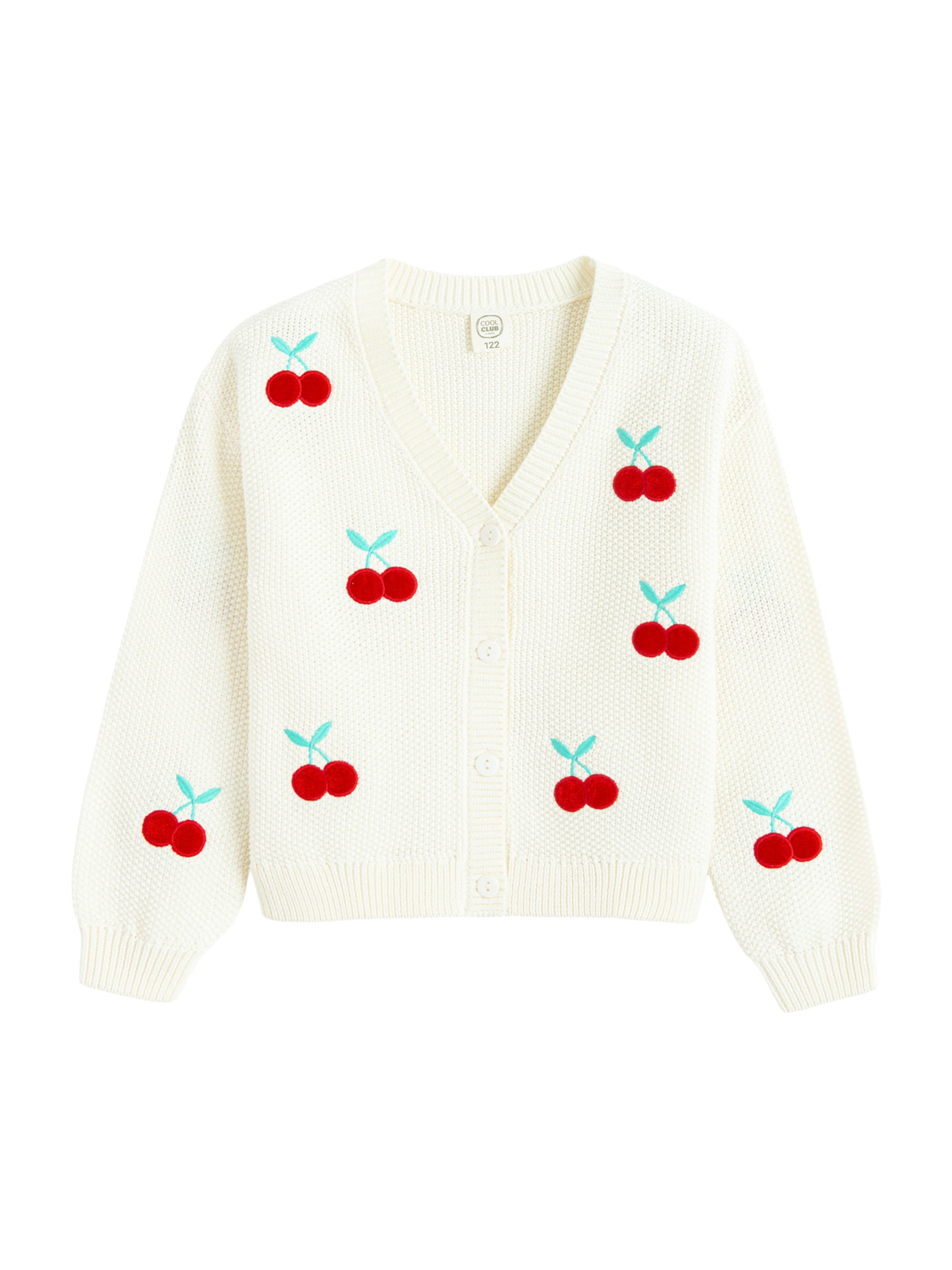 Cool Club Вязаная кофта в Белый: спереди