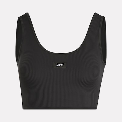 Reebok Sport-BH in schwarz / weiß, Produktansicht