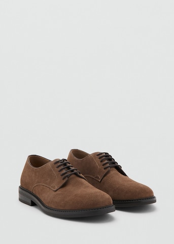 MANGO MAN Lace-Up Boots in Brown