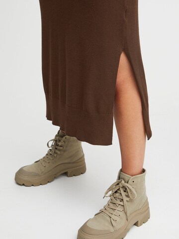 PULZ Jeans Knit dress 'Sara' in Brown