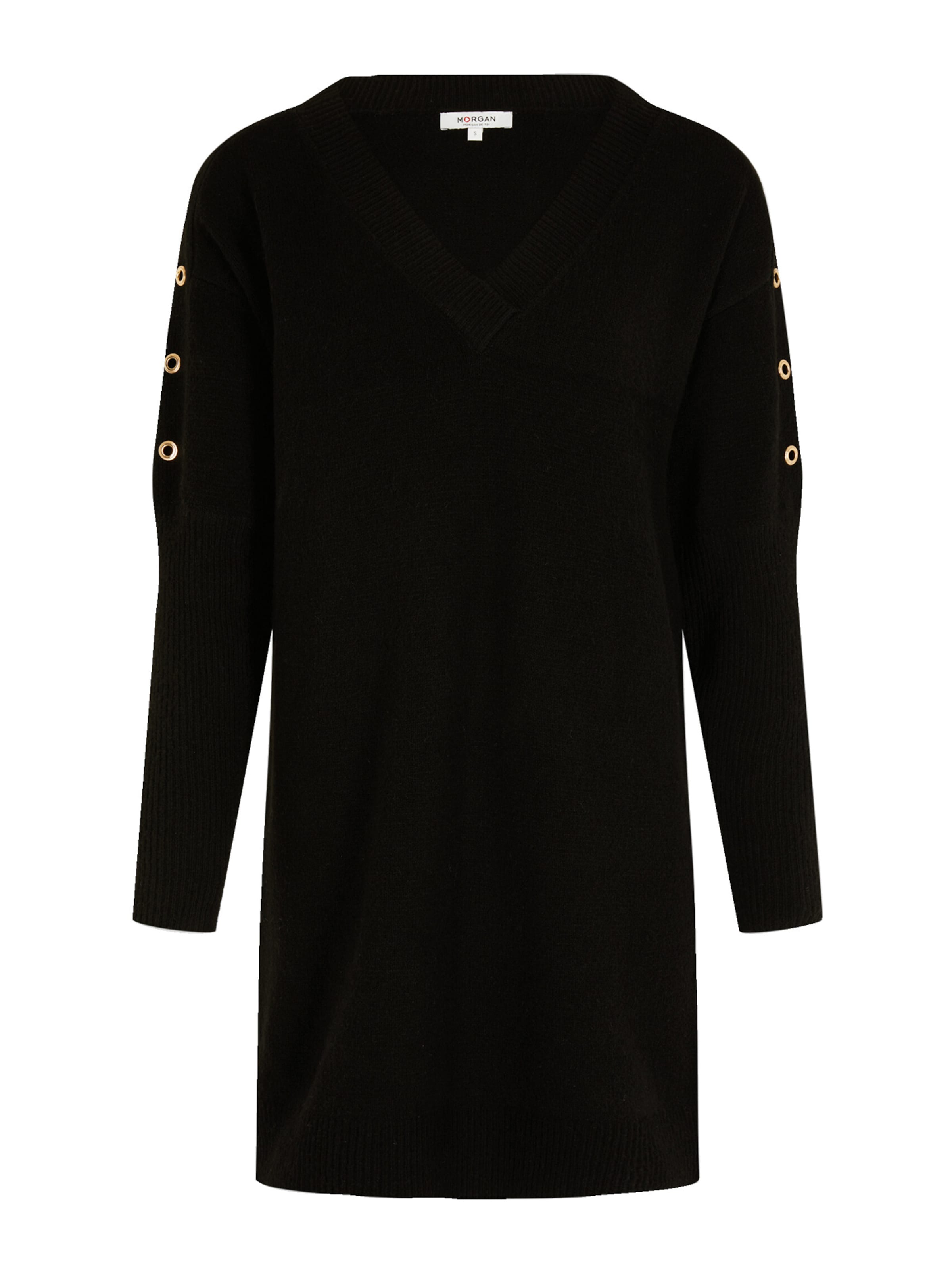 Morgan Kötött ruhák - fekete: elől
