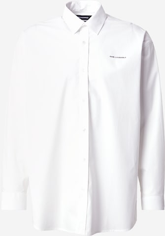 Karl Lagerfeld - Ajuste confortable Camisa en blanco: frente