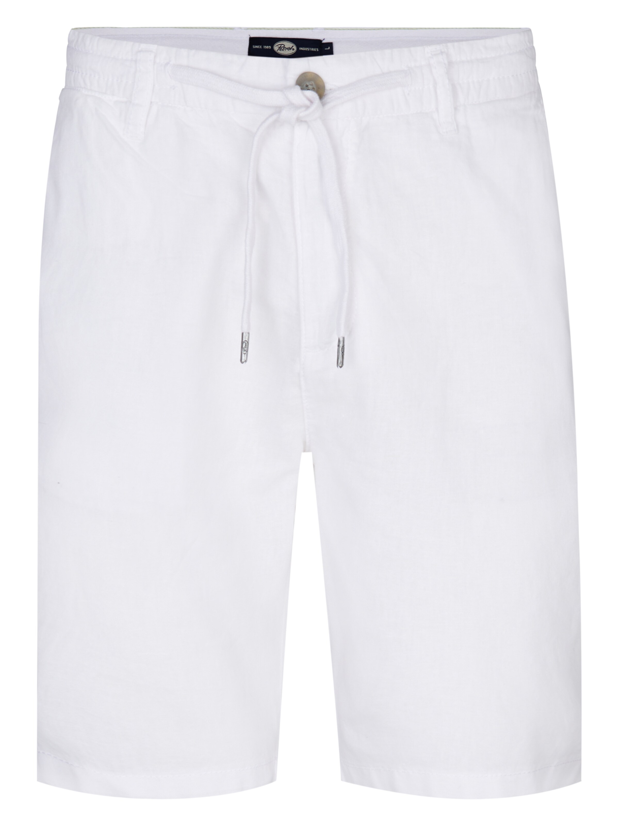 Petrol Industries Štandardný strih Chino nohavice - Biela: predná strana